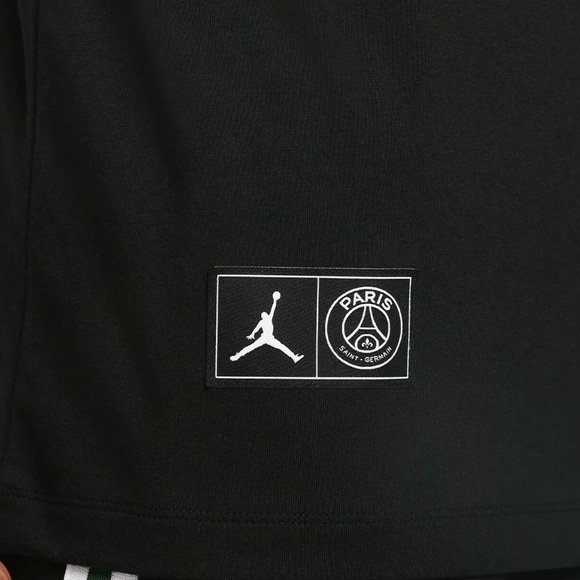 Nike Air Jordan Paris Saint-Germain T-Shirt DB6510-010 Black Men's Size SMALL - Picture 5 of 6
